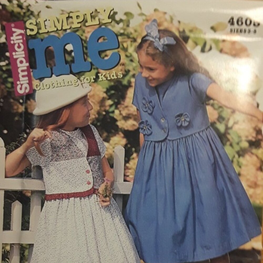 Vintage Girl's Dress & Vest Pattern by Simplicity #4603